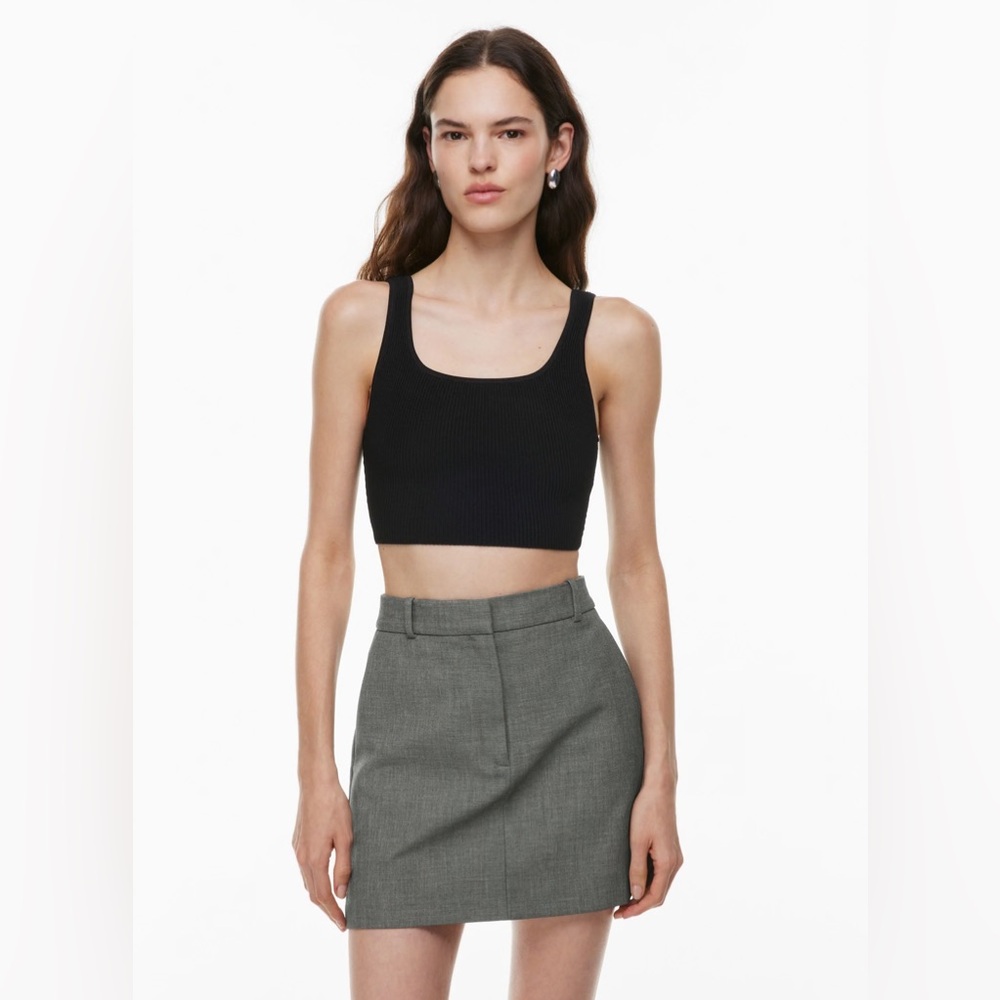ARITZIA Babaton Sculpt Knit Squareneck Cropped Tank